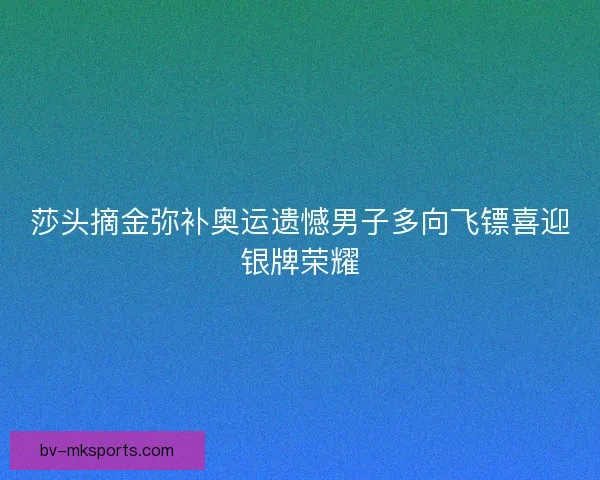 莎头摘金弥补奥运遗憾男子多向飞镖喜迎银牌荣耀